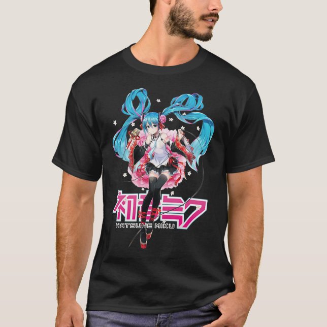 T-shirt Hatsune Miku - Sakura With Logo    (Devant)