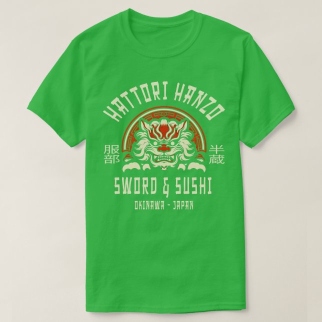 T-shirt Hattori Hanzo Épée Et Sushi (Design devant)