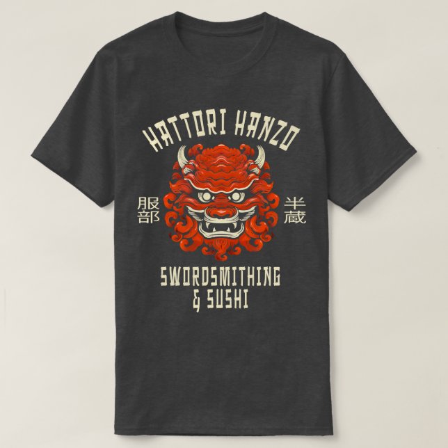 T-shirt Hattori Hanzo Sword Sushi (Design devant)