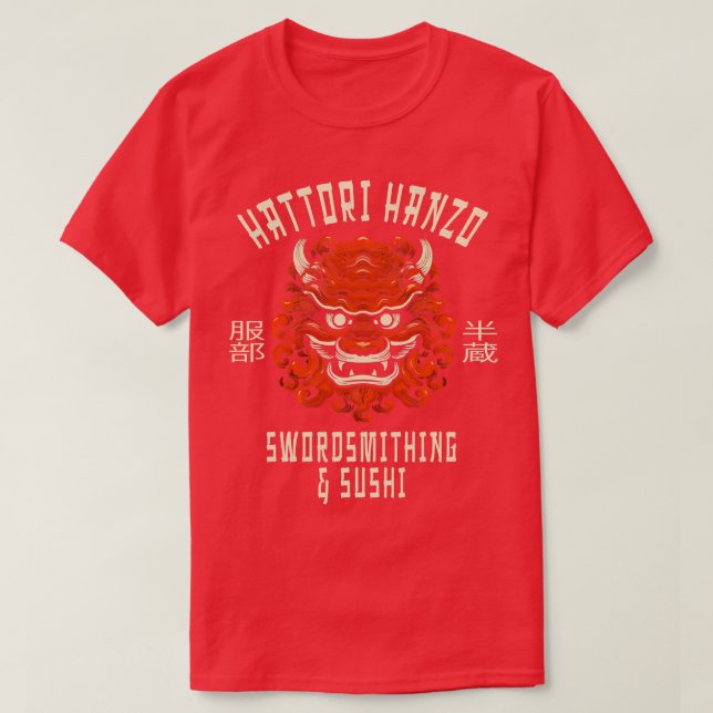 T-shirt Hattori Hanzo Sword Sushi (Design devant)