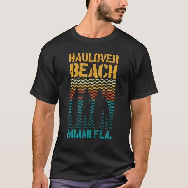 T-shirt Hau Beach Miami Florida Surf Spot Summer Souvenir  (Devant)