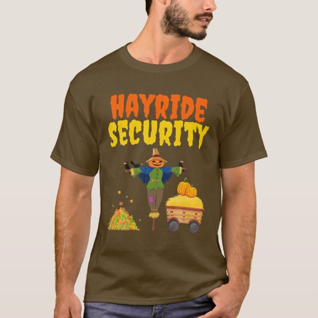 T-shirt Hauné Hayride Sécurité Drôle Maman Papa Hommes Fem (Devant)