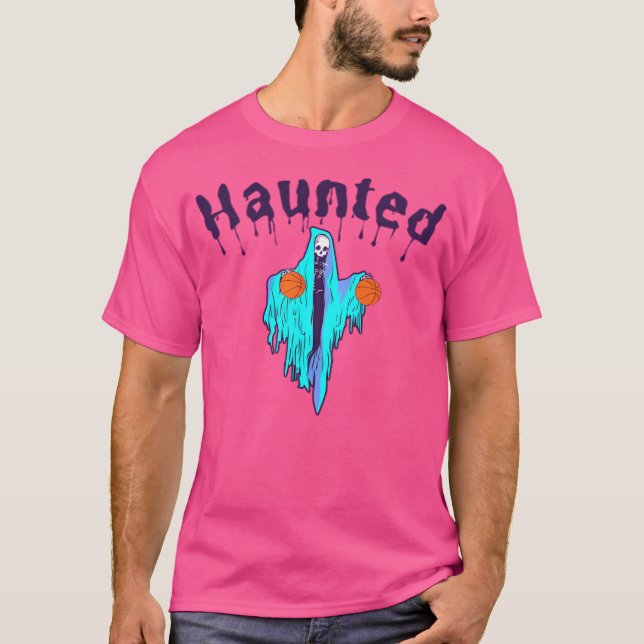 T-shirt Haunted Basketball Design Halloween (Devant)