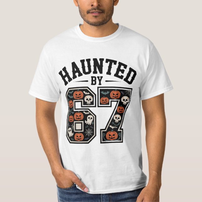 T-shirt Haunted by 67 - Halloween gothique (Devant)