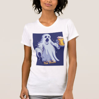 T-shirt Haunted Happy Hour – Retro Ghost Beer Design