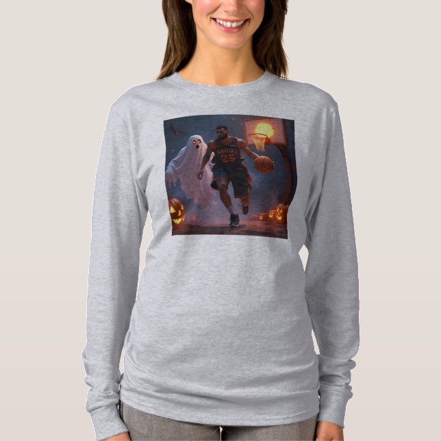 T-shirt Haunted Hoops : minuit à la Cour Citrouille (Devant)