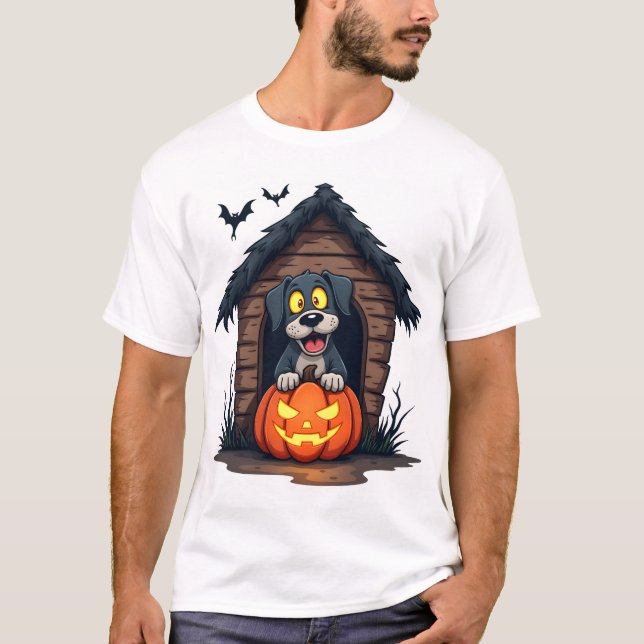 T-shirt Haunted Hound House (Devant)