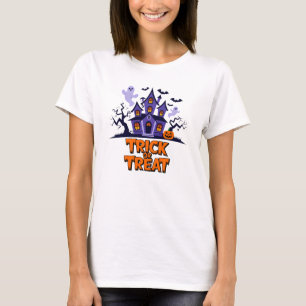 T-shirt Haunted house fun pour les friandises d'Halloween!