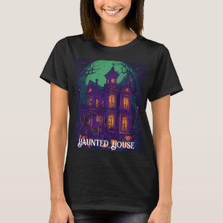 T-shirt Haunted House Vintage Witch Moon