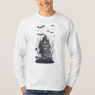 T-shirt Haunted Mansion Halloween Scène