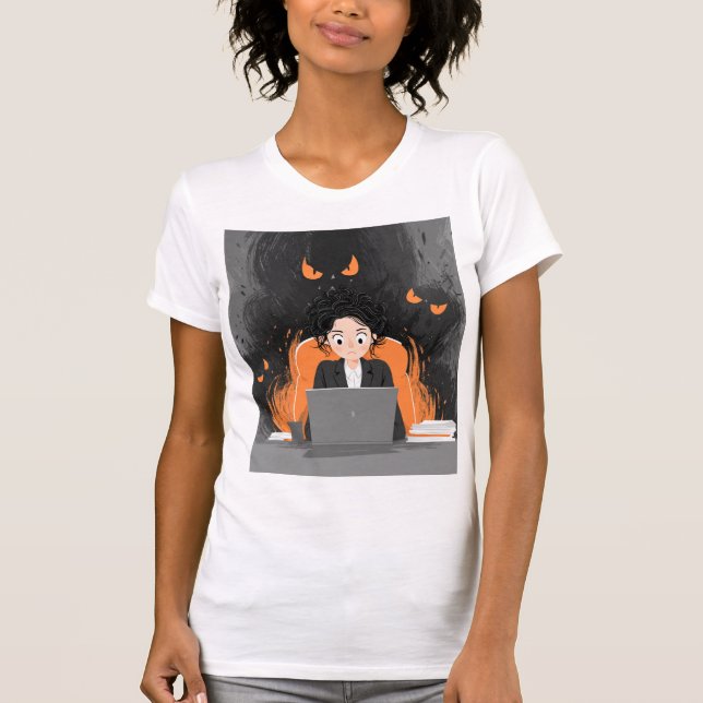 T-shirt “Haunted Office – When Work Feels Like a Nightmare (Devant)