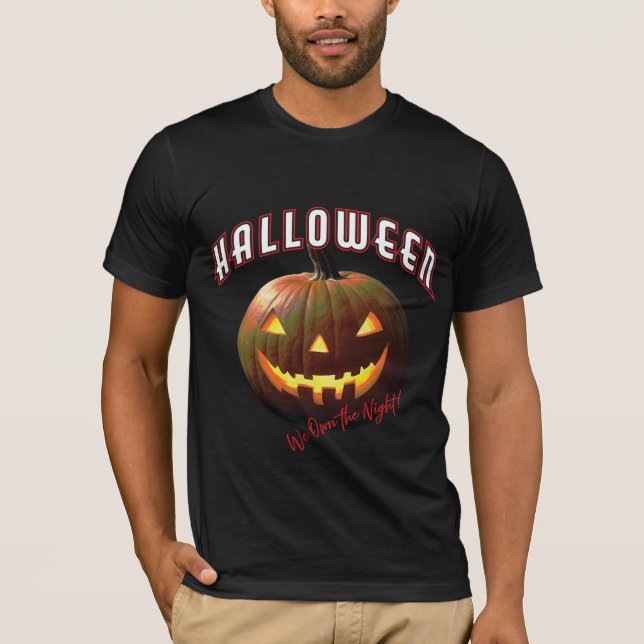 T-shirt Haunting Halloween Citrouille (Devant)