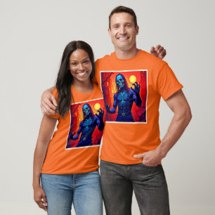 T-shirt Haunting Zombie Demon Dans Le Design De La Ville