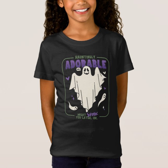 T-Shirt Hauntingly adorable Funny Halloween les paroles de (Devant)