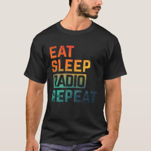 T-shirt Hausse de sommeil de la radio de jambon Aquarelle