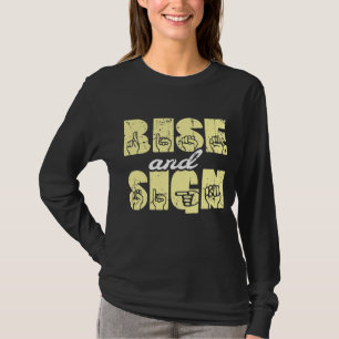 T-shirt Hausse et signe d'ASL de langue des signes