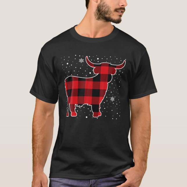 T-shirt Haut-land Vache Rouge Buffalo a planté le pyjama d (Devant)