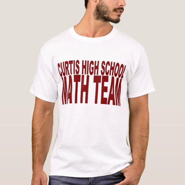 T-SHIRT HAUTE CHEMISE D'ÉQUIPE DE MATHS DE CURTIS (Devant)