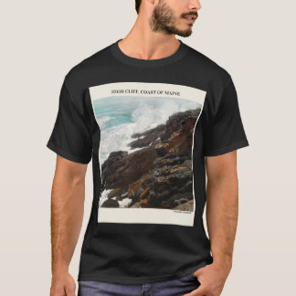 T-shirt Haute Côte Cliff Du Maine Par Winslow Homer Abstra