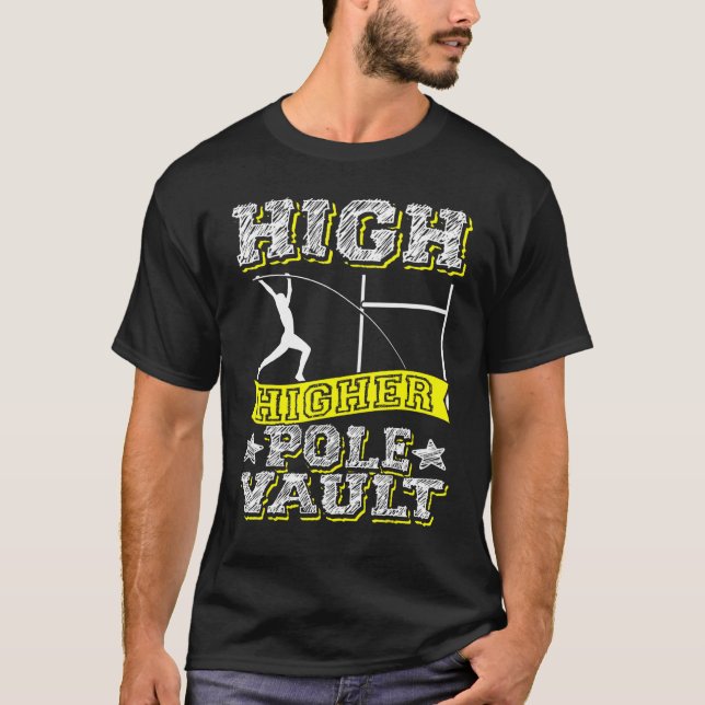 T-shirt Haute Perche Plus Haute Saut à la Perche Athlétism (Devant)