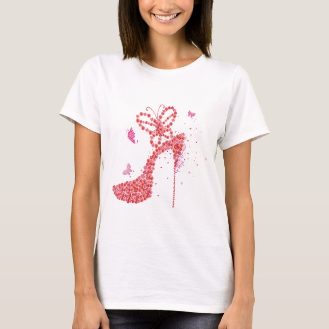 T-shirt Haute Talon-Chemise de fleur (Devant)