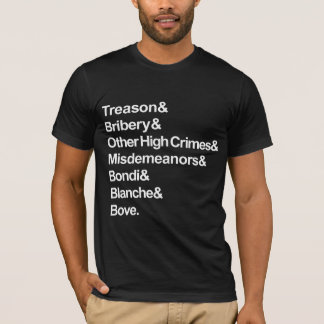 T-shirt Hautes Crimes & Délits - Impeach Bondi Blanche