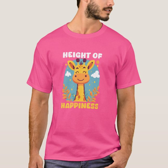 T-shirt Hauteur Du Bonheur Design Giraffe (Devant)
