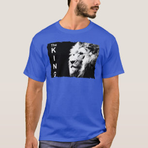 T-shirt Hauteur Royal Blue Moderne Pop Art Lion Head Éléga