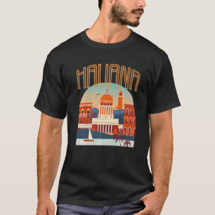 T-shirt Havana City El Malecon Cuba Souvenir Caraïbes Son