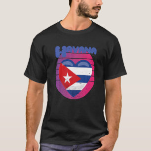 T-shirt Havana Cuba Heart Retro Caraïbes Cuba Home Premi