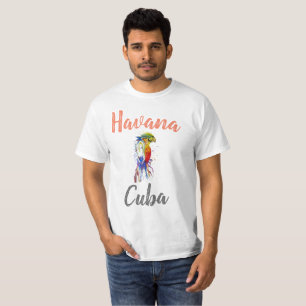 T-shirt havana cuba, perroquet