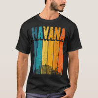 Havana Cuba Retro Vintage Sunset Skyline Havana
