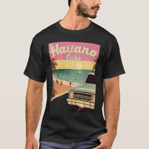 T-shirt Havana Retro Beach Vacances Souvenir Havana Cuba S