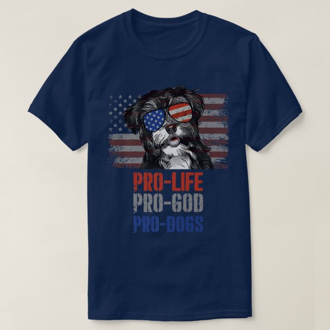 T-shirt Havanais Anti-avortement Pro God Pro Chiens Premiu (Design devant)