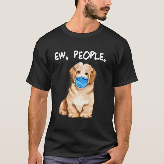 T-shirt Havanais Ew Personnes Chien Portant Un Masque Visa (Devant)