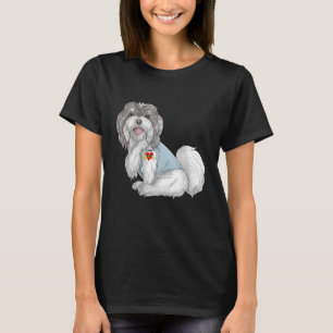 T-shirt Havanais I Love Mom Tattoo Dog Funny Mother's Day