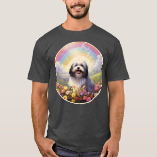 T-shirt Havanais Memorial Rainbow Bridge coloré Chien Art