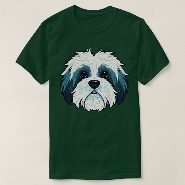T-shirt Havanais visage mignon toon Amoureux des chiens ch (Design devant)