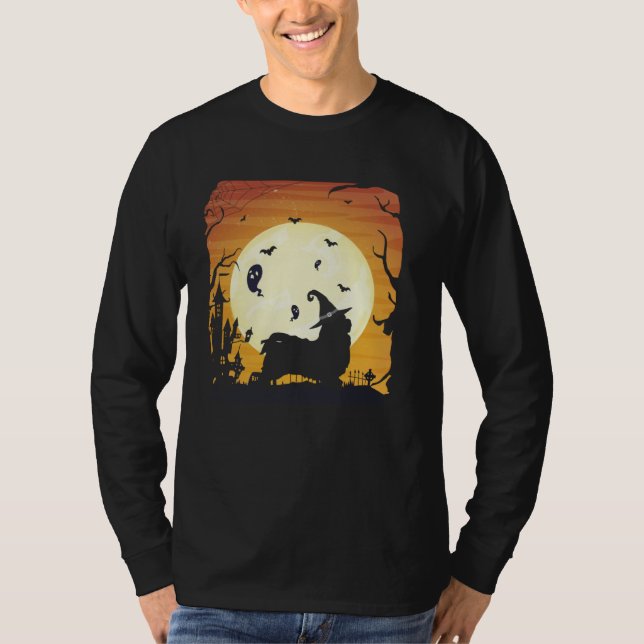 T-shirt Havanese Silhouettes Happy Halloween Night (Devant)