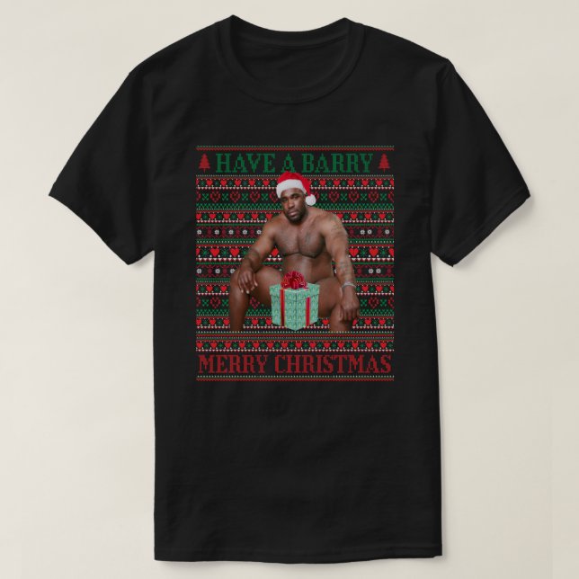 T-shirt Have a Barry merry Xmas - drôle black guy mème chr (Design devant)