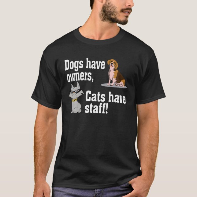 T-shirt Have Owners Cats Have Staff Funny (Devant)