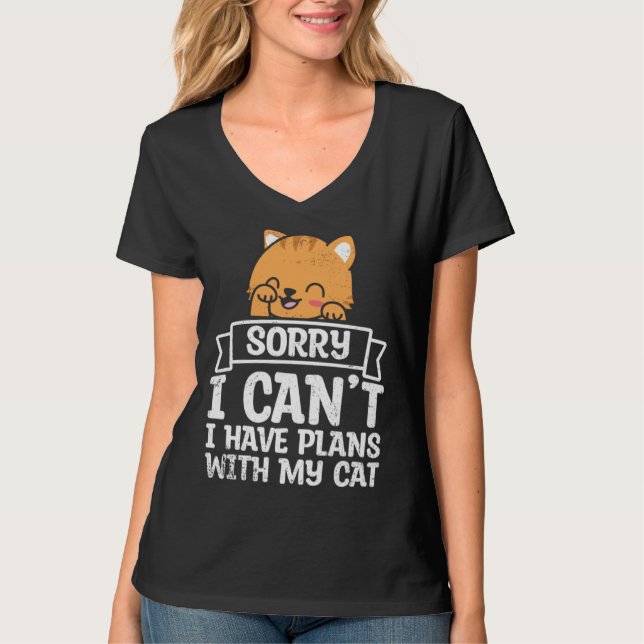 T-shirt Have Plans With Cat Pet Animals  Cats Owner Graphi (Devant)