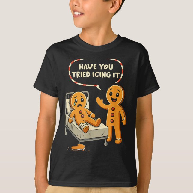 T-shirt Have You Tried Icing It Gingerbread Nurse Christma (Devant)