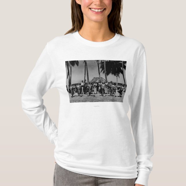 T-shirt Hawaï - ligne de la danse de filles de danse (Devant)