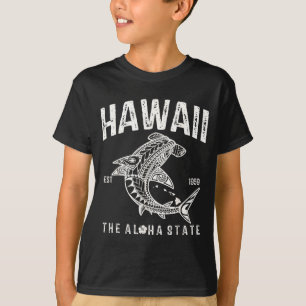 T-shirt Hawaï Tribal Requin Aloha lynésien Plage Hawaïenne