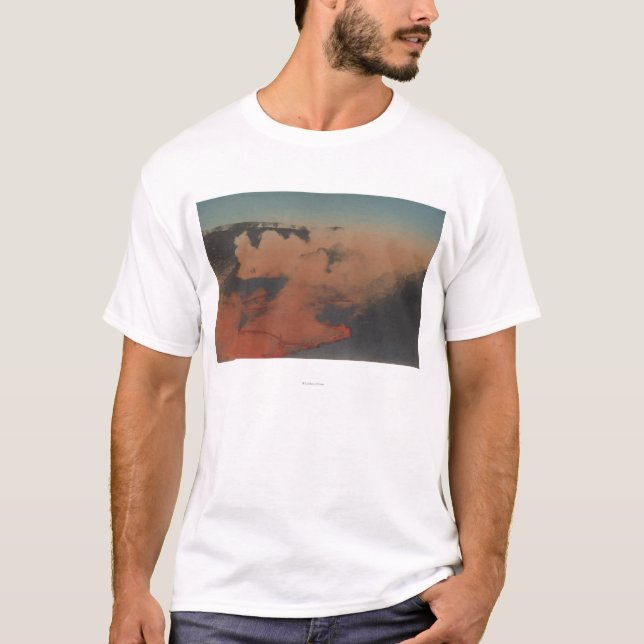 T-shirt Hawaï - vue de volcan de Kilauea dans l'ha (Devant)