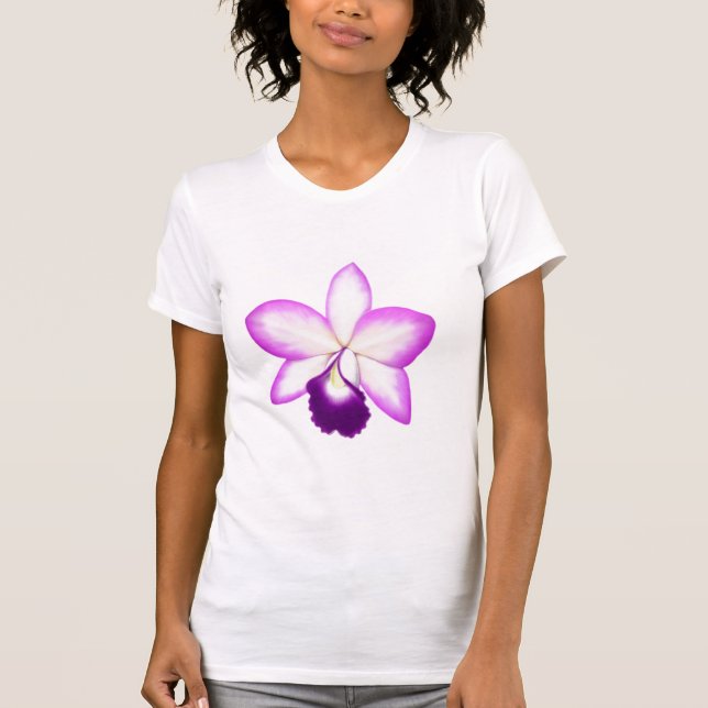 T-shirt hawaïen exotique d'orchidée de Cattleya (Devant)