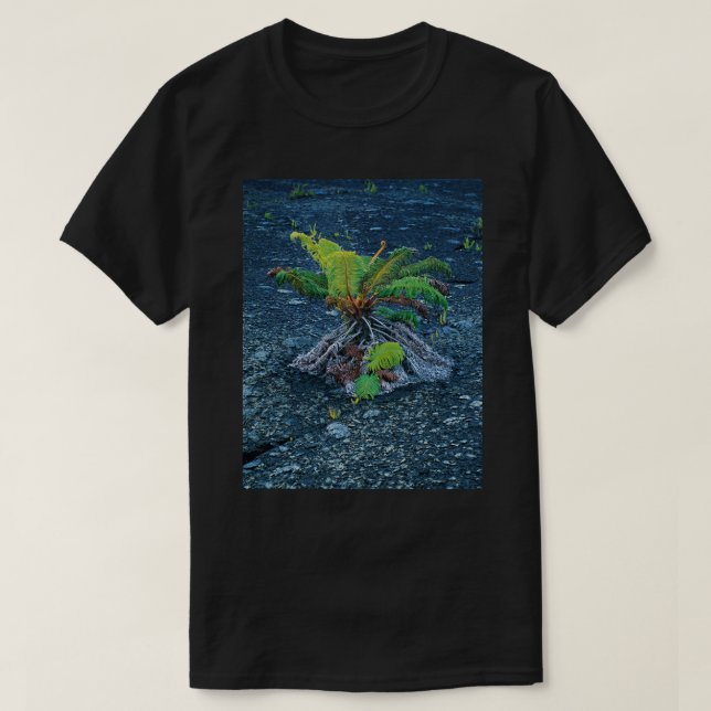 T-shirt Hawaïen 'fougère de lave' nature art beauté (Design devant)