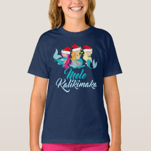 T-shirt Hawaïen mignon de Noël de sirène de Mele