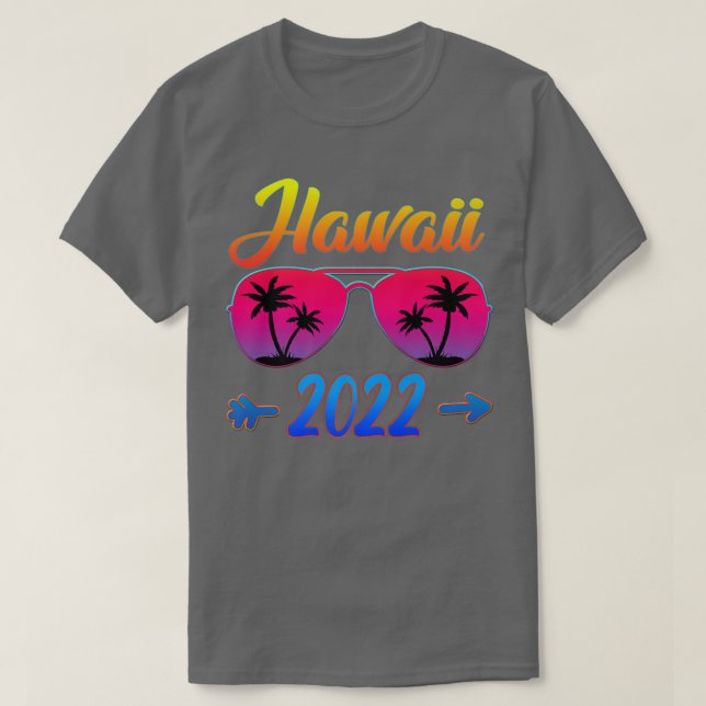T-shirt Hawaii 2022 Hawaiian Beach Cool lunettes vacances  (Design devant)